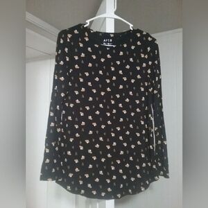 Apt.9 XS Pumpkin Pie Long Sleeve Shirt